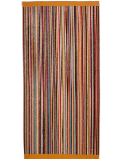 Shop Paul Smith Signature Stripe Towel In Orange