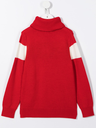 Shop Perfect Moment Ski-print Roll Neck Jumper In Red