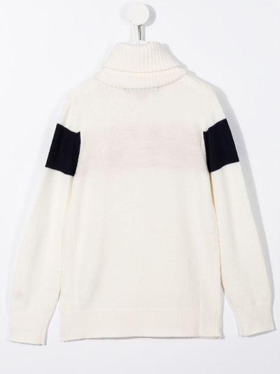 Perfect Moment Ski-print Roll Neck Jumper In White