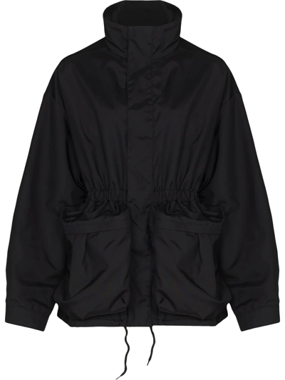 Shop Wardrobe.nyc Drawstring-waist Parka Coat In Black