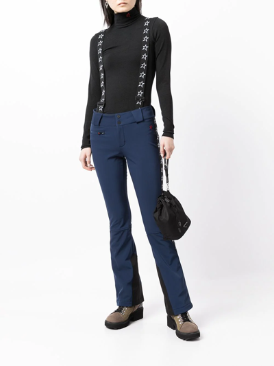 Perfect Moment Base Stretch-jersey Turtleneck Bodysuit In Black