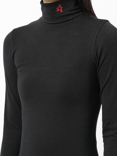Perfect Moment Base Stretch-jersey Turtleneck Bodysuit In Black