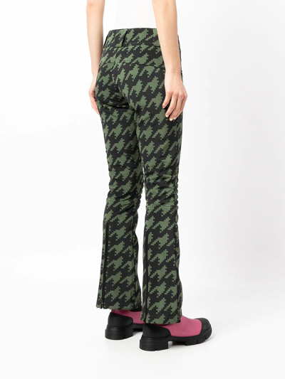 Shop Perfect Moment Aurora Flared Houndstooth Ski Pants In Black