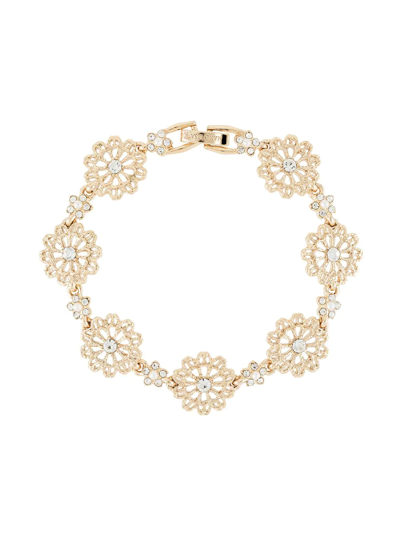 Shop Marchesa Notte Crystal Embellished Bracelet In Gold