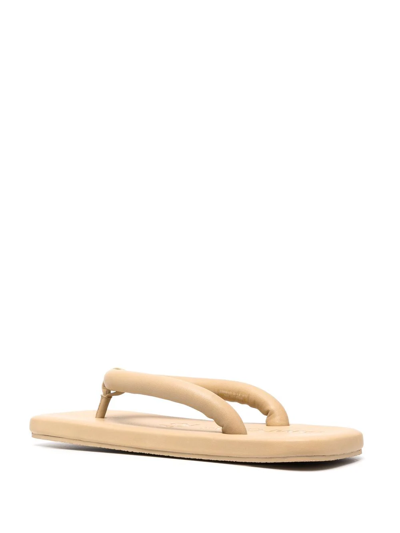 Camperlab Hastalavista Leather Flip-flops In Neutrals
