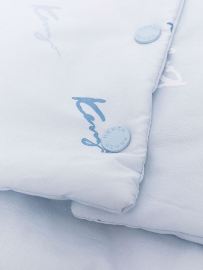 Shop Kenzo Logo-print Sleep Bag In Blue