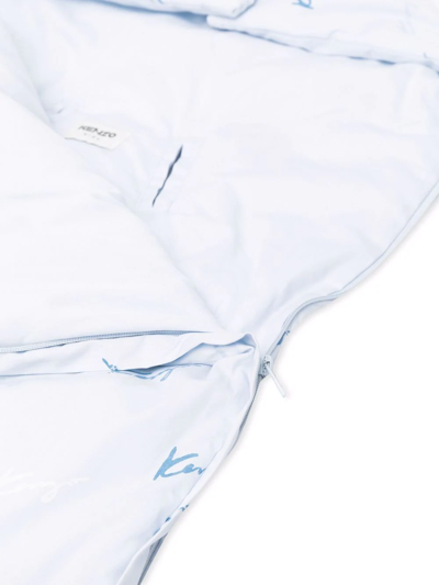 Shop Kenzo Logo-print Sleep Bag In Blue