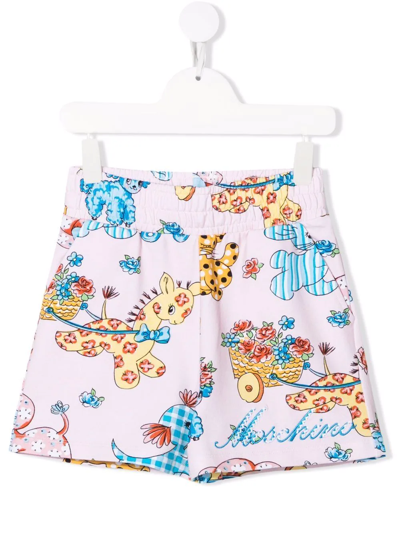 Shop Moschino Baby Animal-print Shorts In Pink