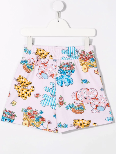 Shop Moschino Baby Animal-print Shorts In Pink