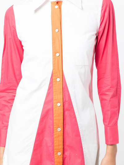 Pre-owned Louis Vuitton 2010s  Colour-block Shirt In White
