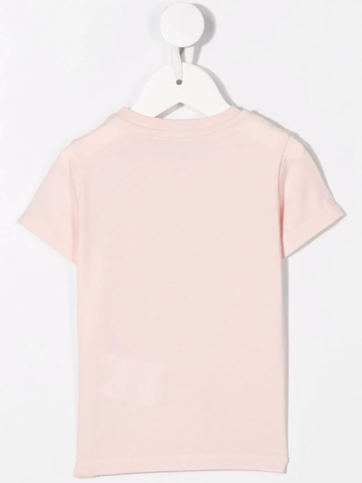 Shop Moncler Logo-print Short-sleeved T-shirt In Pink