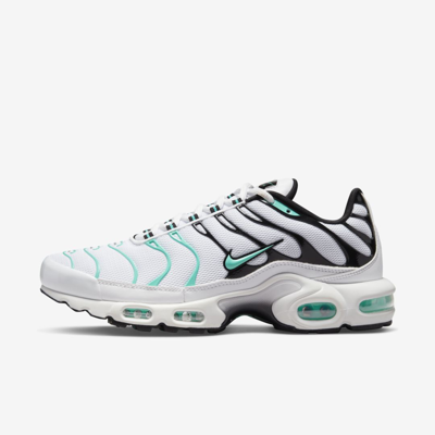 Shop Nike Air Max Plus Men's Shoes In White,black,reflect Silver,hyper Jade