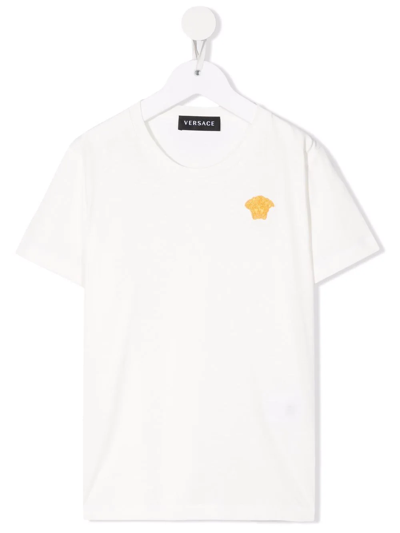 Shop Versace Medusa-detail Short-sleeved T-shirt In White
