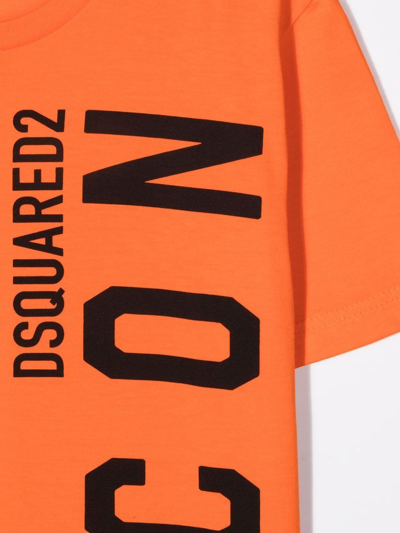 Shop Dsquared2 Logo-print Short-sleeved T-shirt In Orange
