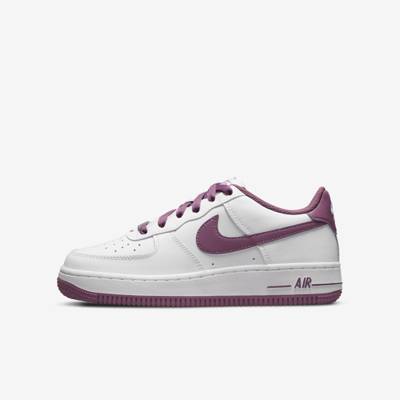 Shop Nike Air Force 1 '06 Big Kids' Shoes In White,white,light Bordeaux