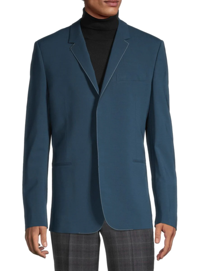 Paul Smith Men's Stretch-virgin Wool & Mohair Jacket In Green