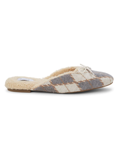 Shop Jessica Simpson Women's Faux-fur Lined Mules In Natural