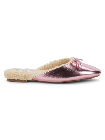 Shop Jessica Simpson Women's Faux-fur Lined Mules In Pink