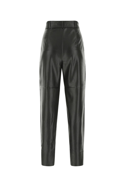 Shop Max Mara Black Synthetic Leather Lindsey Pant Black  Donna 42
