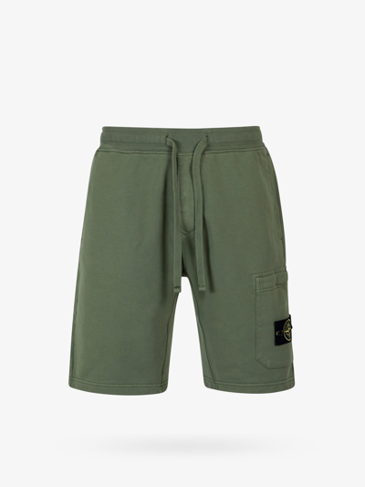 Shop Stone Island Bermuda Shorts In Green