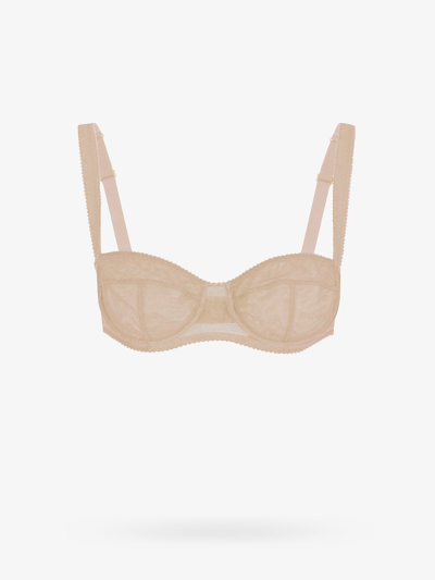 Shop Dolce & Gabbana Bra In Beige