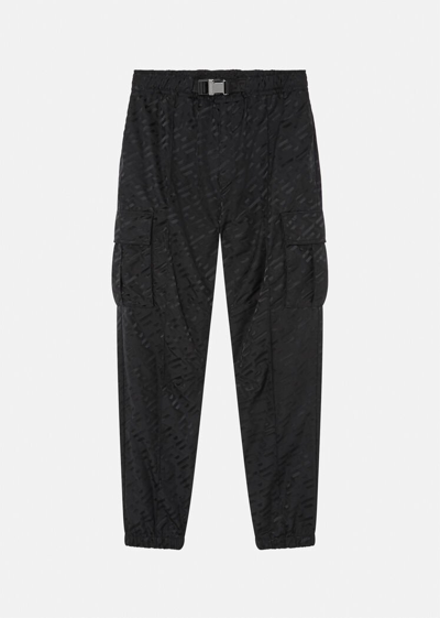 Shop Versace La Greca Cargo Pants, Male, Black, 52