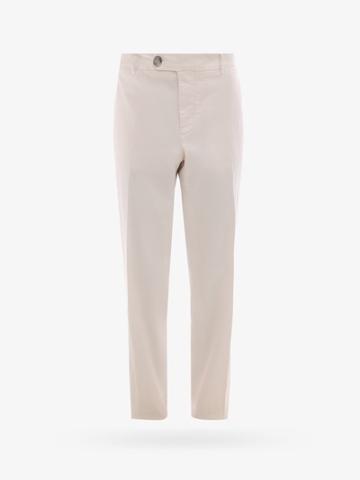 Shop Brunello Cucinelli Trouser In Beige