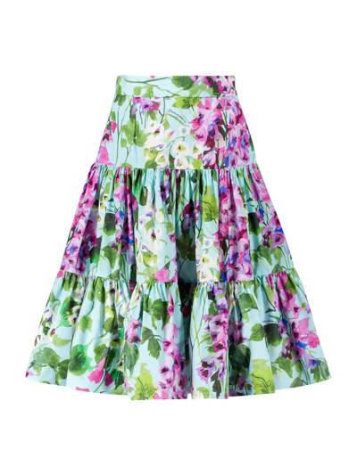 Shop Dolce & Gabbana Kids Skirt For Girls In Turquoise