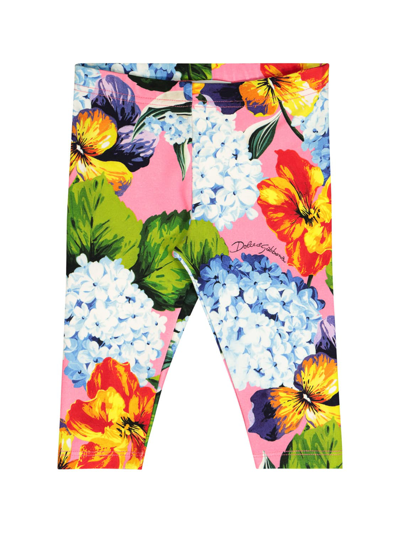 Shop Dolce & Gabbana Kids Leggings For Girls In Multicoloured