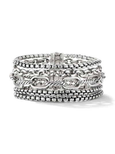Shop David Yurman Women's Multi-row Chain Bracelet In Sterling Silver