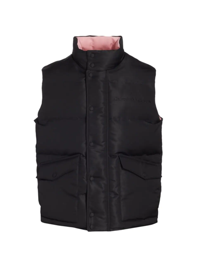 Shop Alexander Mcqueen Men's Quilted Puffer Vest In Black