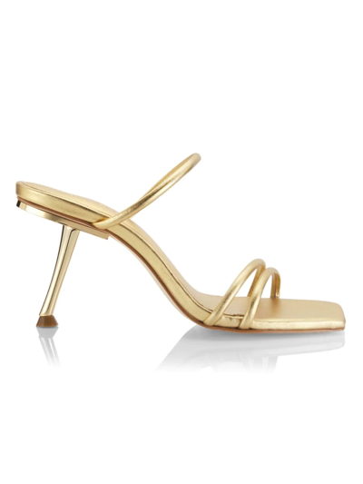 Shop Cult Gaia Women's Lydia Metallic Leather Strappy Sandals In Gold