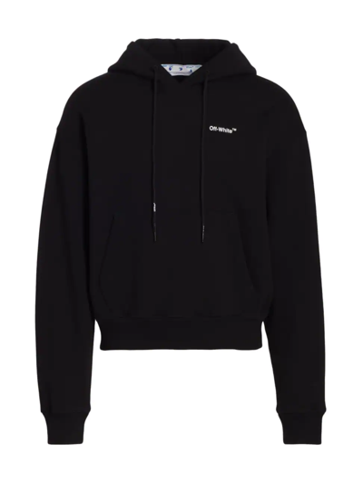Shop Off-white Men's Caravag Arrow Hoodie Sweatshirt In Black