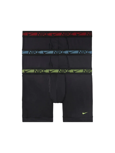 Shop Nike Men's Dri-fit 3-piece Boxer Brief Set In Black Blue Red