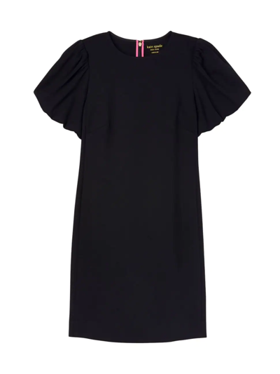 Shop Kate Spade Women's Ponte Puff-sleeve Sheath Dress In Black