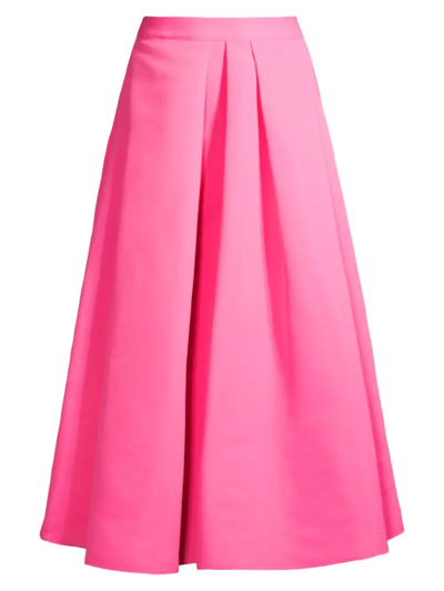 Shop Sachin & Babi Women's Leighton Flared Pleated Midi-skirt In Shocking Pink