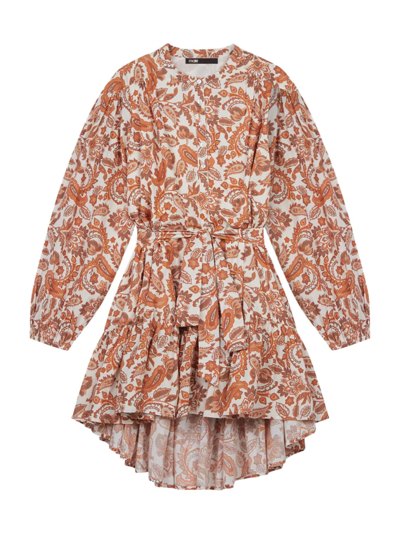Shop Maje Women's Ridtissa Paisley Printed Dress In Orange