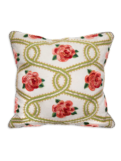 Shop Mackenzie-childs Really Rosy Ribbon Pillow