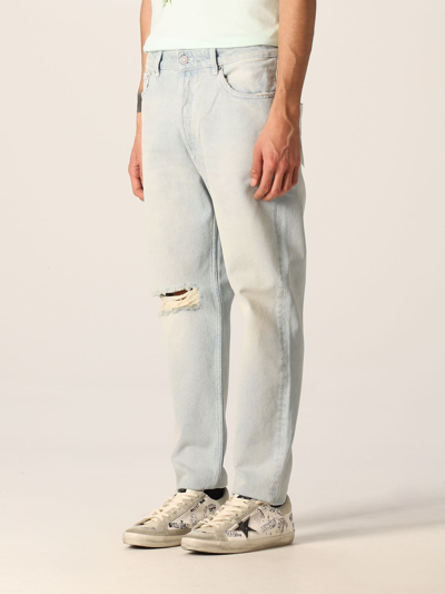GOLDEN GOOSE DISTRESSED LOGO PATCH JEANS 