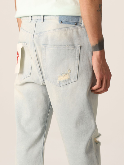 GOLDEN GOOSE DISTRESSED LOGO PATCH JEANS 
