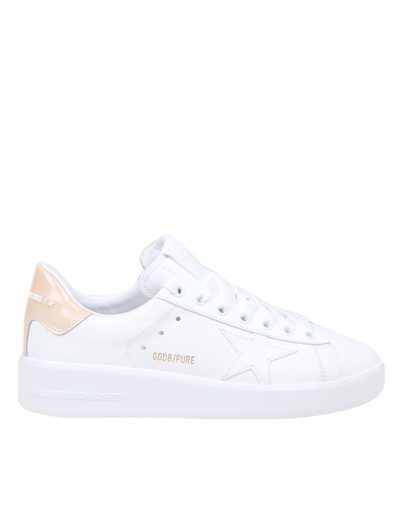 Shop Golden Goose Pure Star Sneakers In White Leather