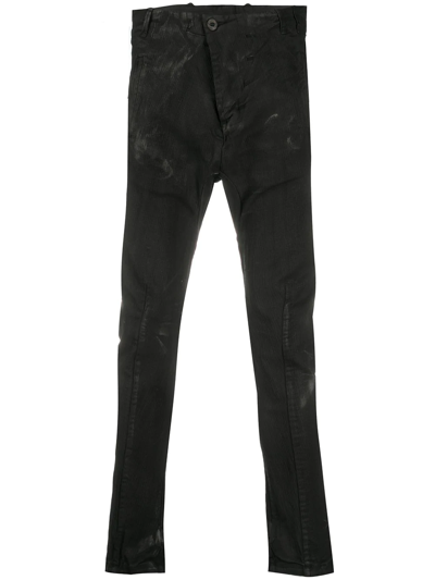 Shop Boris Bidjan Saberi Skinny Fit Trousers In Black