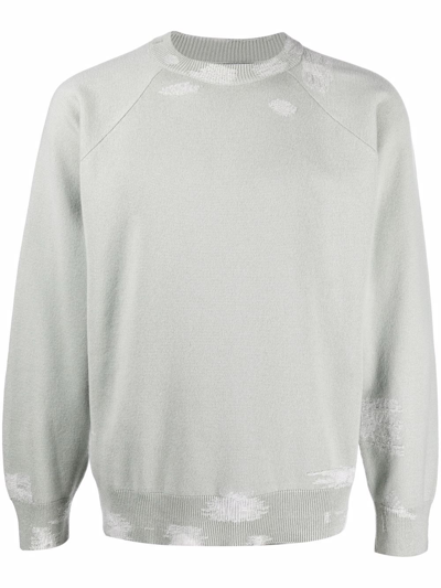 Shop Barrie Crew Neck Sweatshirt In Grey