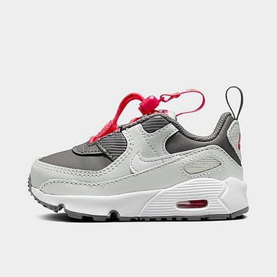 Shop Nike Kids' Toddler Air Max 90 Toggle Se Casual Shoes In Flat Pewter/white/light Silver/siren Red