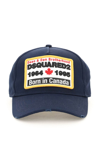 Dsquared2 Logo-patch Baseball Cap In Blue