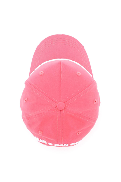 Shop Dsquared2 Baseball Cap With Logo In Pink,white