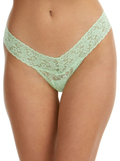 Shop Hanky Panky Signature Lace Low Rise Thong In Starfruit