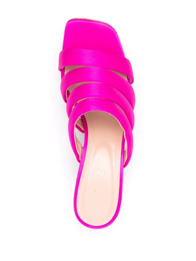 Shop Si Rossi Cork Platform Open-toe Sandals In Rosa