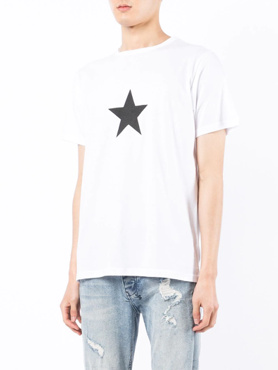 Shop Agnès B. Coulos Star-print T-shirt In White