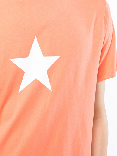 Shop Agnès B. Brando Star-print T-shirt In Orange